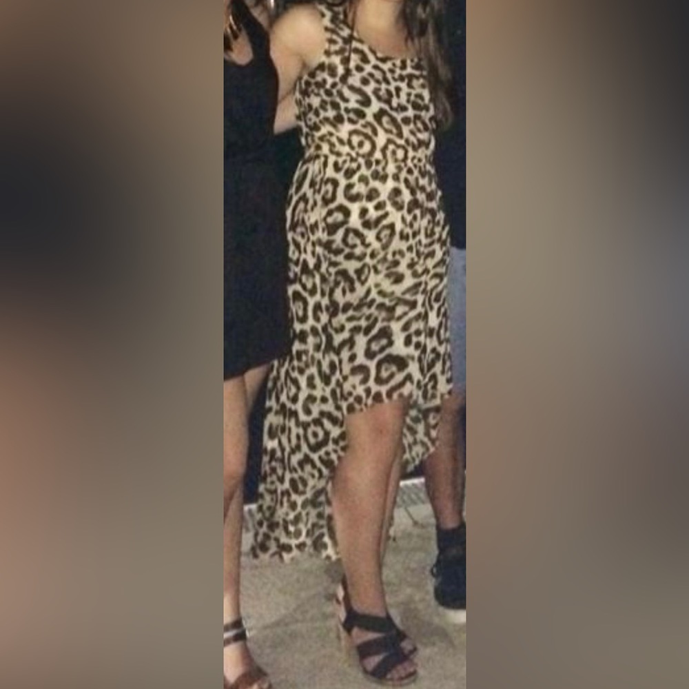 Sans Souci Leopard Print High Low dress